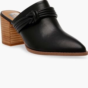 Dolce Vita- Tabitha Black Leather Women's Mules
